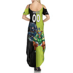 Custom Raiders and Panthers Summer Maxi Dress Together Sporty Style