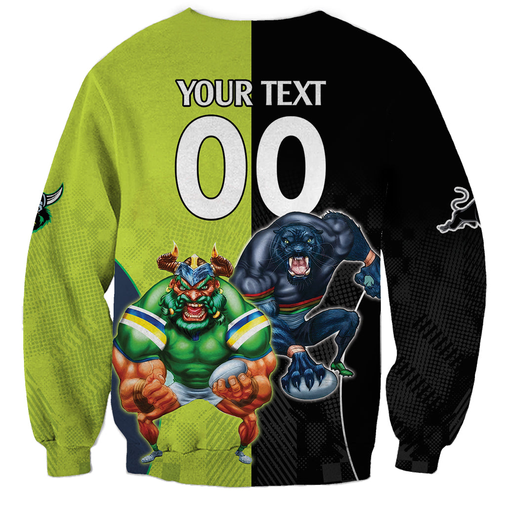 Custom Raiders and Panthers Sweatshirt Together Sporty Style
