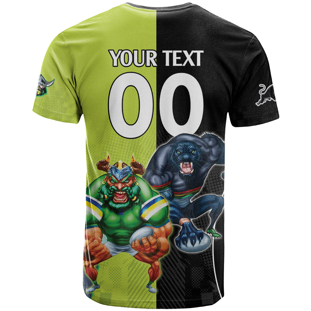 Custom Raiders and Panthers T Shirt Together Sporty Style