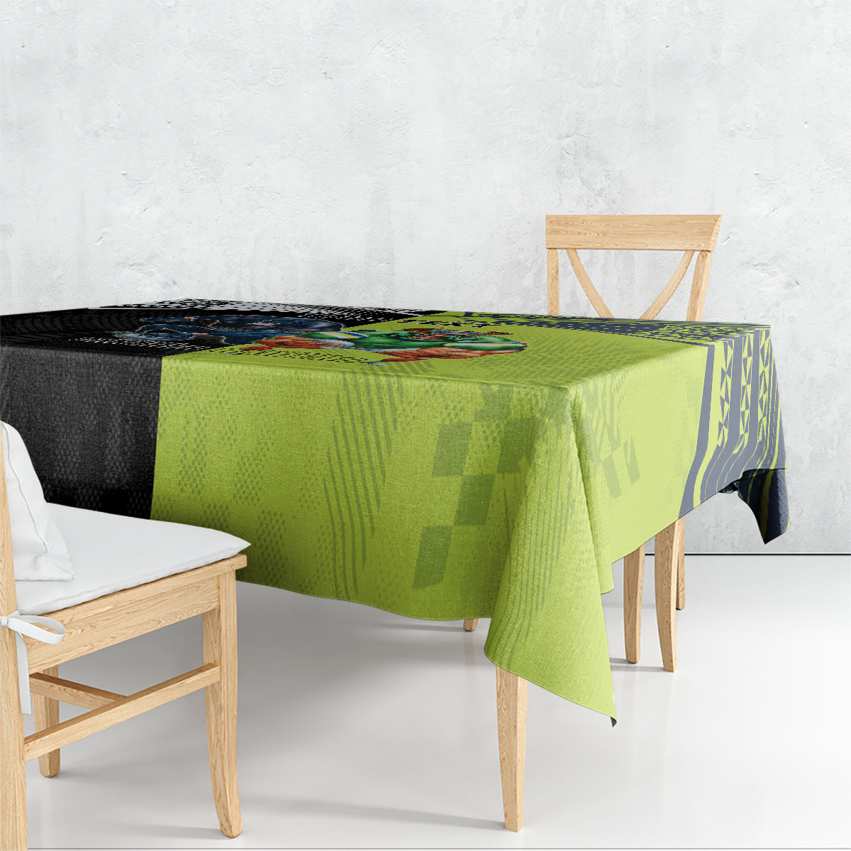 Custom Raiders and Panthers Tablecloth Together Sporty Style