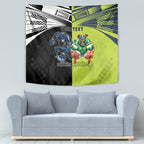 Custom Raiders and Panthers Tapestry Together Sporty Style