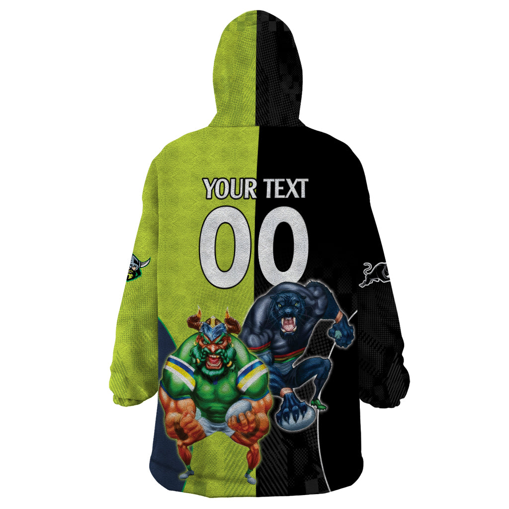 Custom Raiders and Panthers Wearable Blanket Hoodie Together Sporty Style