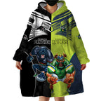 Custom Raiders and Panthers Wearable Blanket Hoodie Together Sporty Style