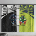Custom Raiders and Panthers Window Curtain Together Sporty Style