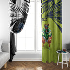 Custom Raiders and Panthers Window Curtain Together Sporty Style