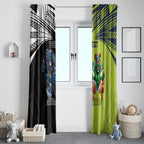 Custom Raiders and Panthers Window Curtain Together Sporty Style