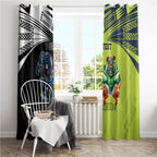 Custom Raiders and Panthers Window Curtain Together Sporty Style