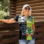 Custom Raiders and Panthers Women Polo Shirt Together Sporty Style