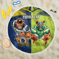 Custom Raiders and Cowboys Beach Blanket Together Sporty Style
