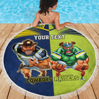 Custom Raiders and Cowboys Beach Blanket Together Sporty Style