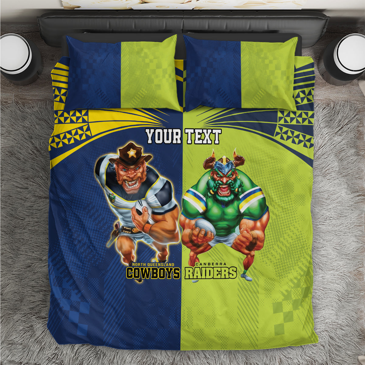 Custom Raiders and Cowboys Bedding Set Together Sporty Style