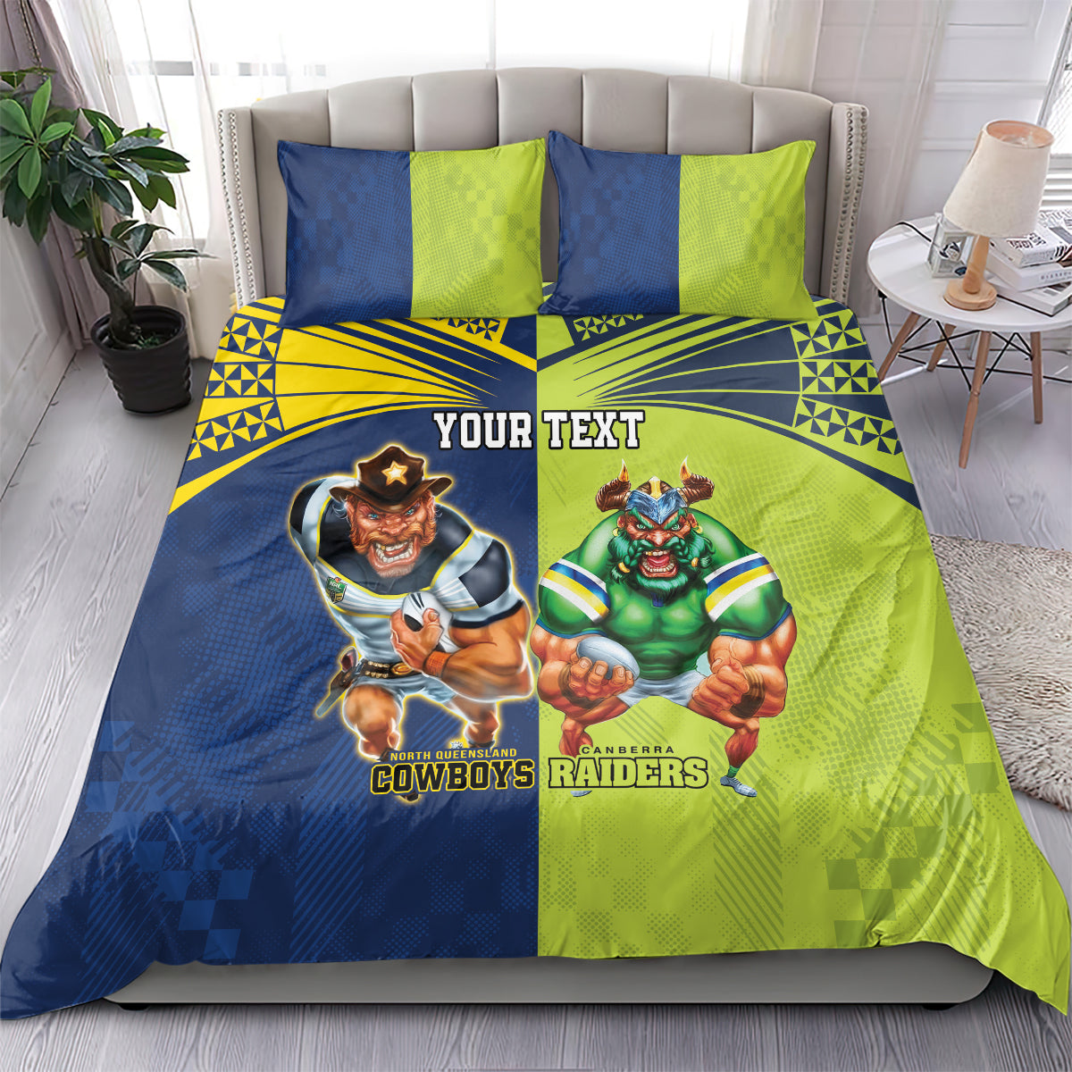 Custom Raiders and Cowboys Bedding Set Together Sporty Style