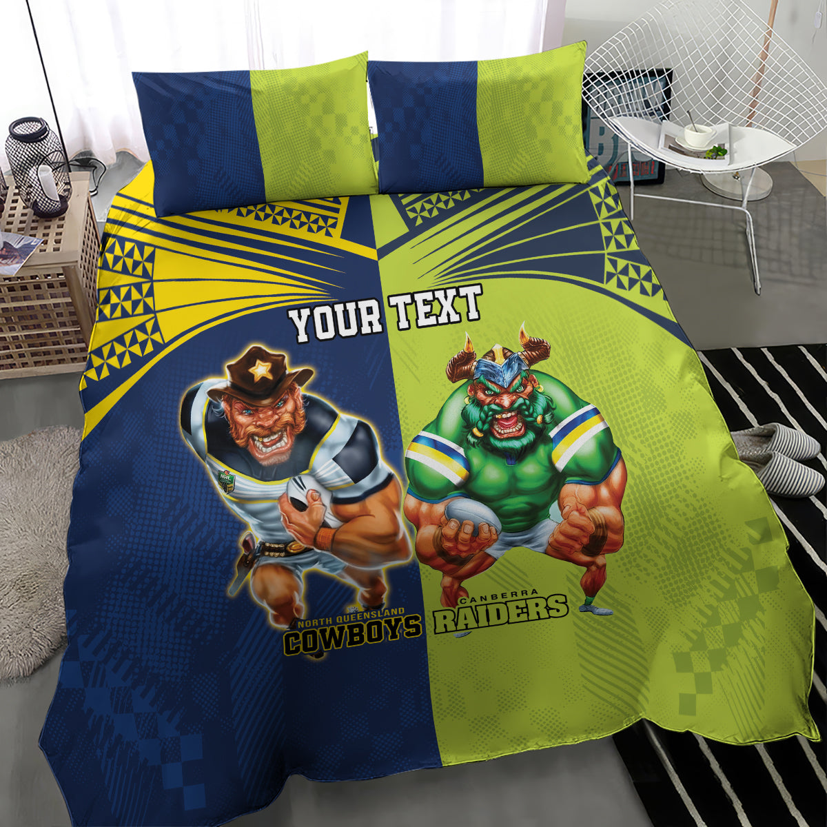 Custom Raiders and Cowboys Bedding Set Together Sporty Style