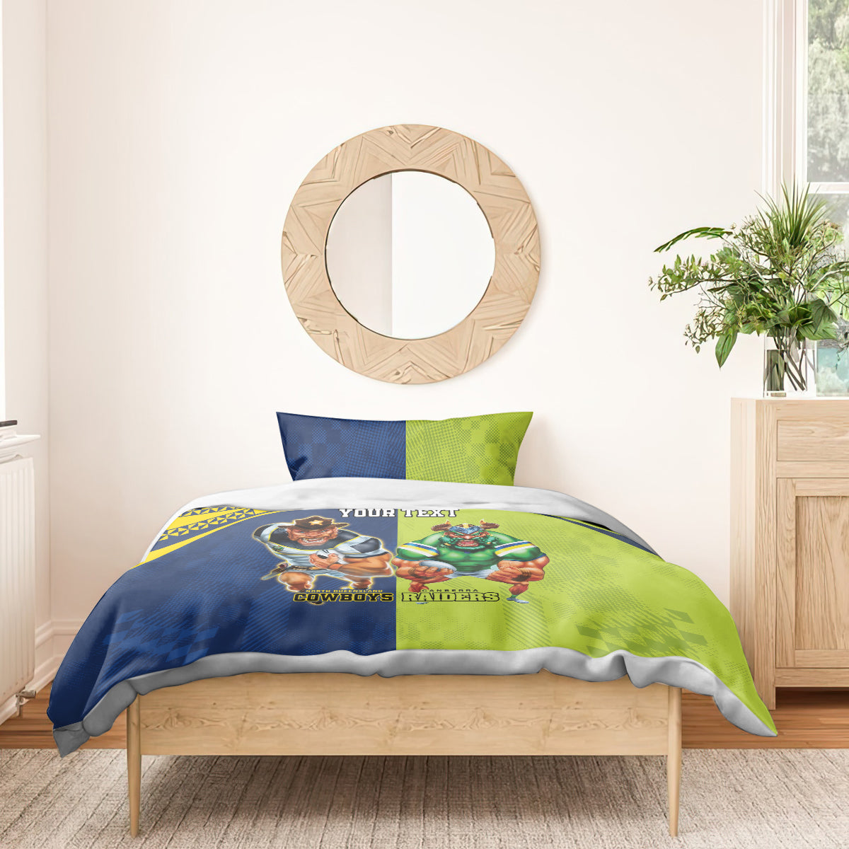 Custom Raiders and Cowboys Bedding Set Together Sporty Style