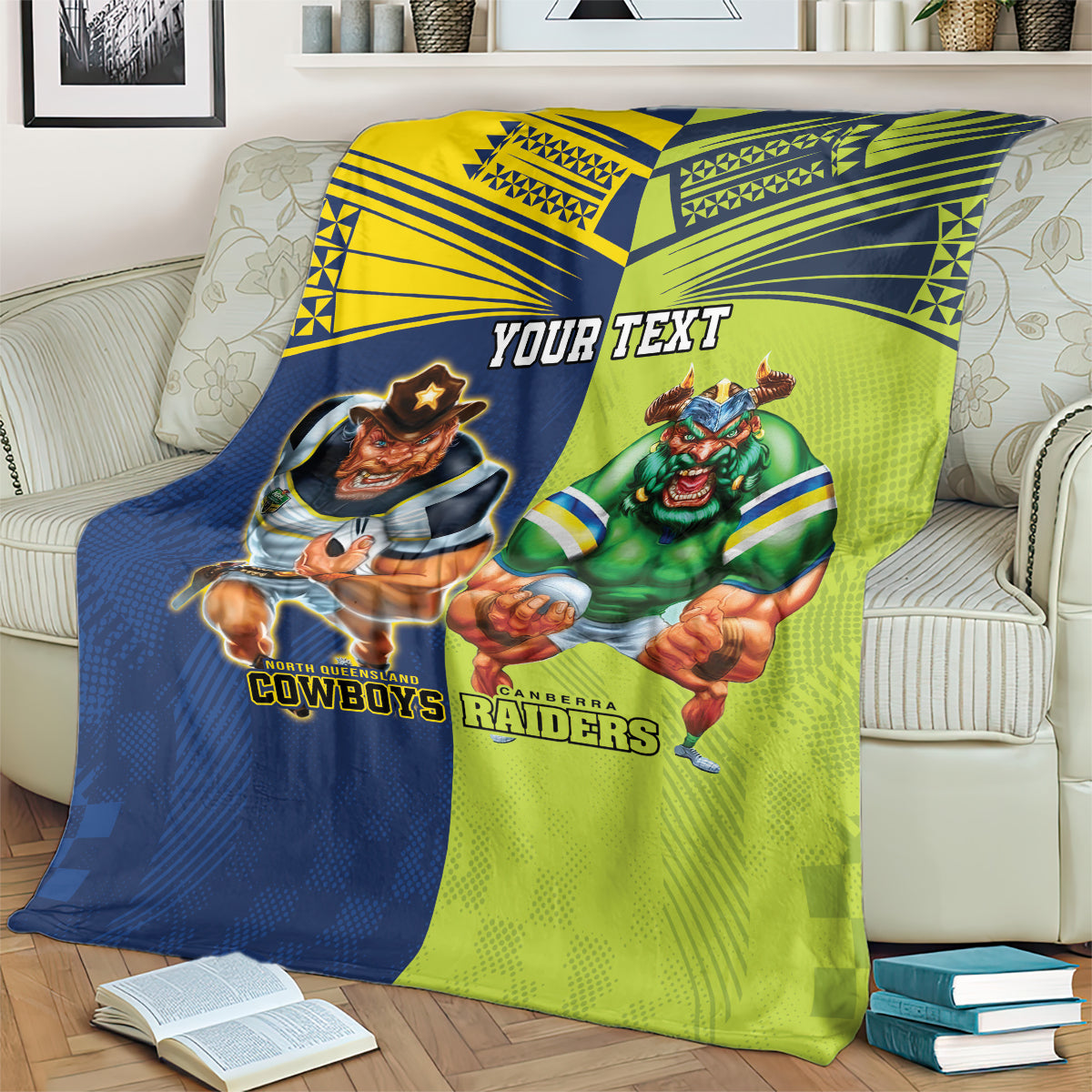 Custom Raiders and Cowboys Blanket Together Sporty Style