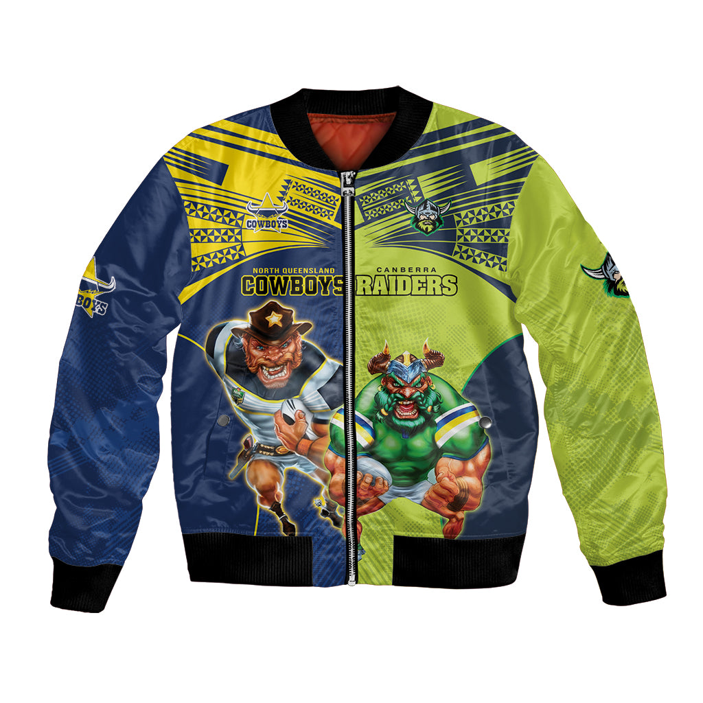 Custom Raiders and Cowboys Bomber Jacket Together Sporty Style