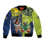 Custom Raiders and Cowboys Bomber Jacket Together Sporty Style