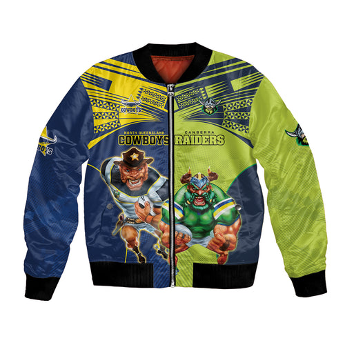 Custom Raiders and Cowboys Bomber Jacket Together Sporty Style