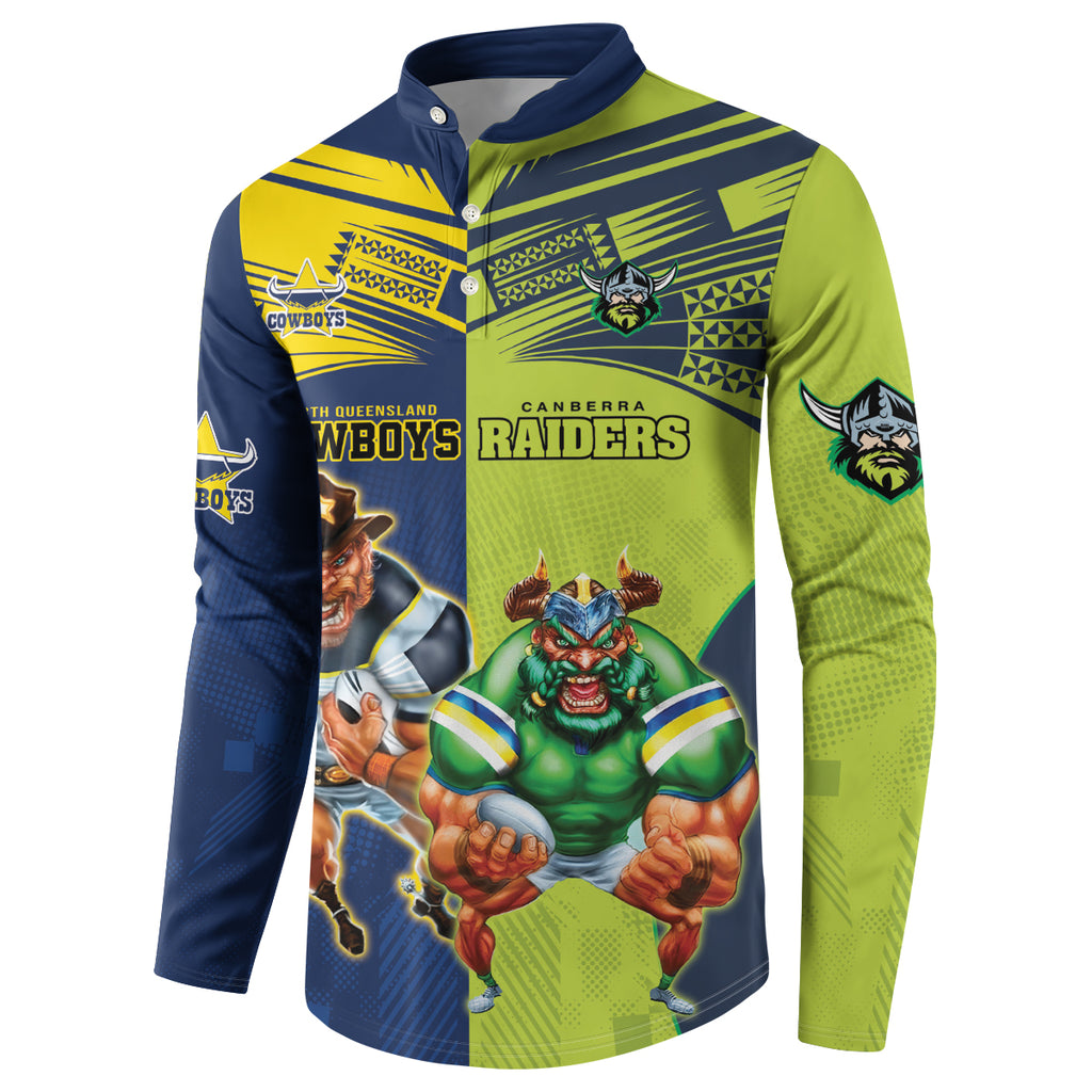 Custom Raiders and Cowboys Button Sweatshirt Together Sporty Style