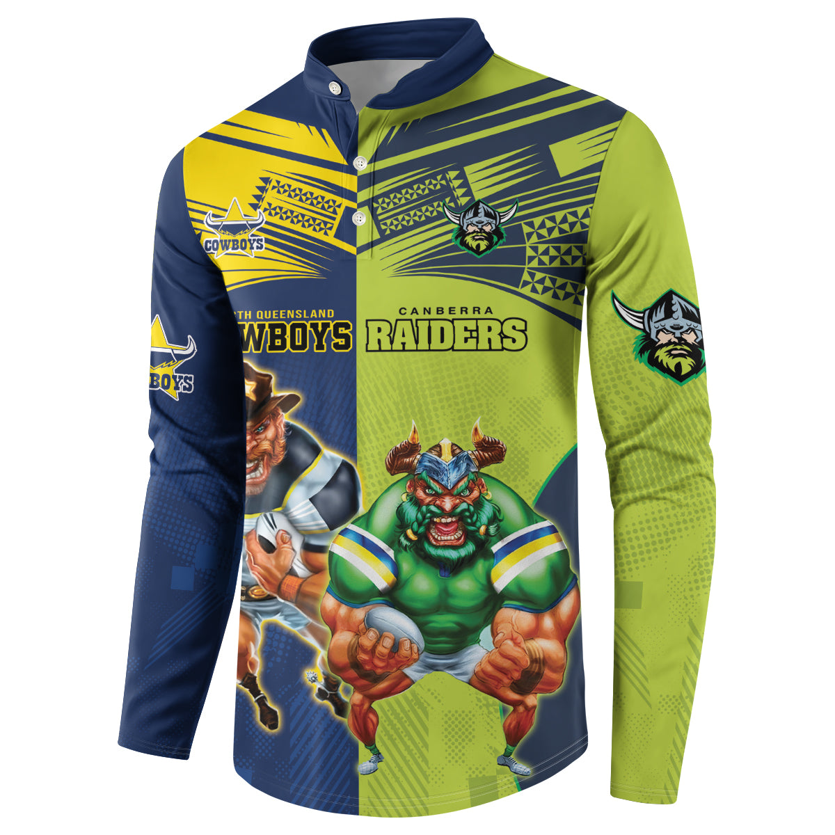 Custom Raiders and Cowboys Button Sweatshirt Together Sporty Style