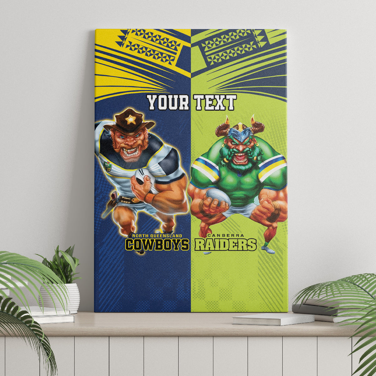Custom Raiders and Cowboys Canvas Wall Art Together Sporty Style