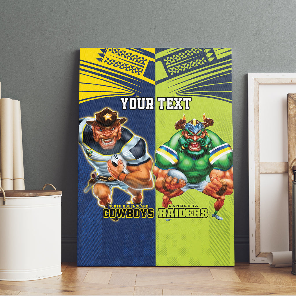 Custom Raiders and Cowboys Canvas Wall Art Together Sporty Style