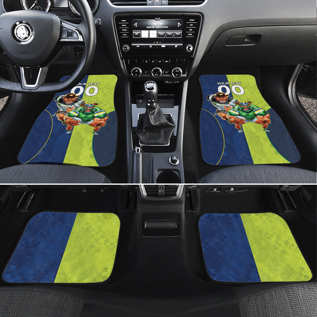 Custom Raiders and Cowboys Car Mats Together Sporty Style