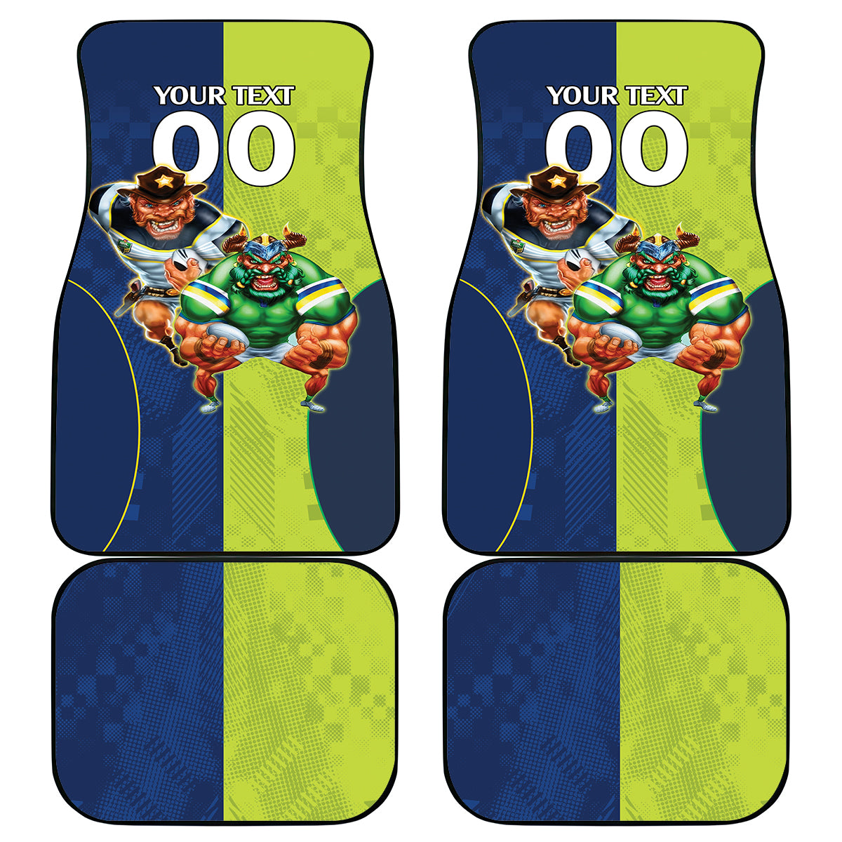 Custom Raiders and Cowboys Car Mats Together Sporty Style
