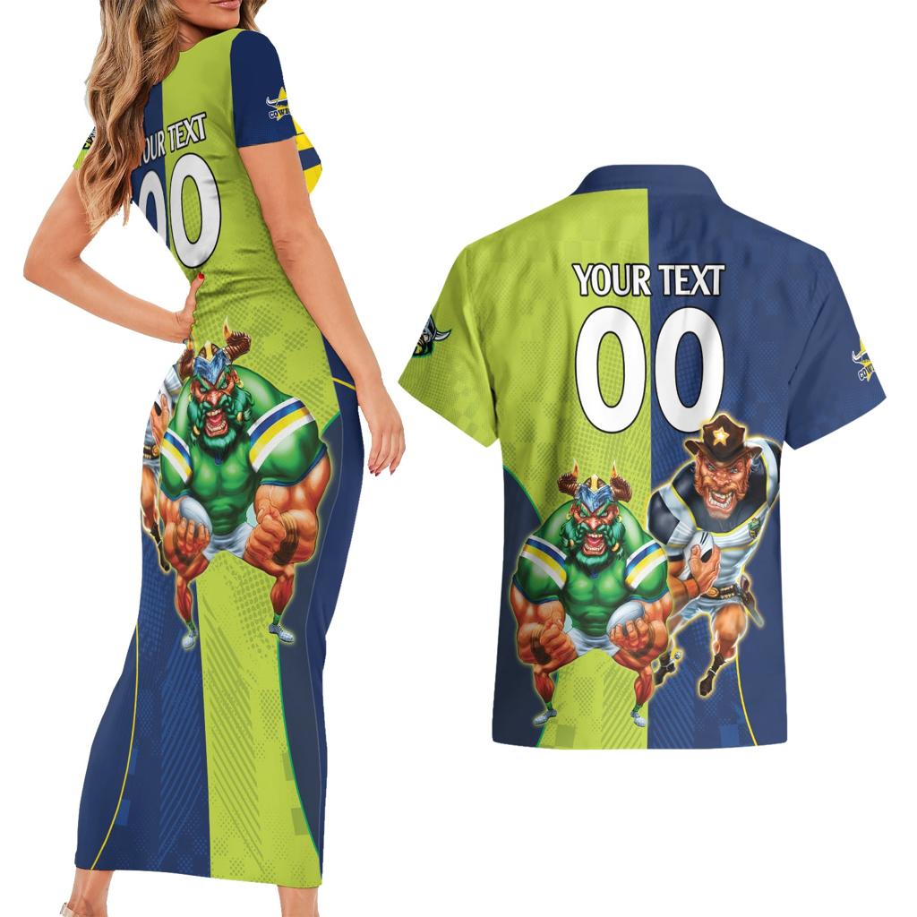 Custom Raiders and Cowboys Couples Matching Short Sleeve Bodycon Dress and Hawaiian Shirt Together Sporty Style