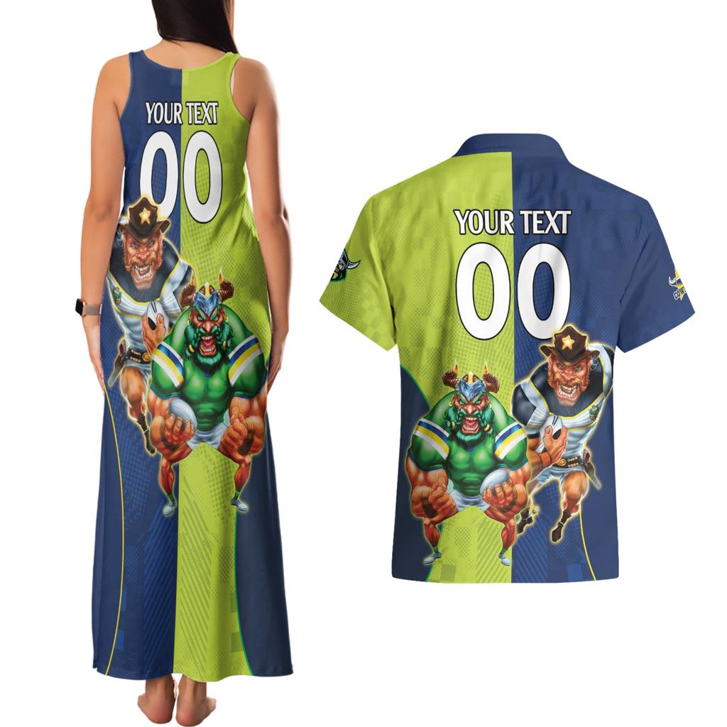Custom Raiders and Cowboys Couples Matching Tank Maxi Dress and Hawaiian Shirt Together Sporty Style