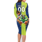 Custom Raiders and Cowboys Family Matching Long Sleeve Bodycon Dress and Hawaiian Shirt Together Sporty Style