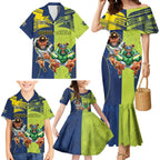 Custom Raiders and Cowboys Family Matching Mermaid Dress and Hawaiian Shirt Together Sporty Style