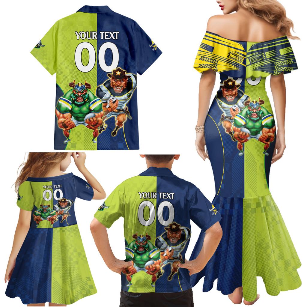 Custom Raiders and Cowboys Family Matching Mermaid Dress and Hawaiian Shirt Together Sporty Style