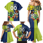 Custom Raiders and Cowboys Family Matching Mermaid Dress and Hawaiian Shirt Together Sporty Style