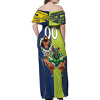 Custom Raiders and Cowboys Family Matching Off Shoulder Maxi Dress and Hawaiian Shirt Together Sporty Style