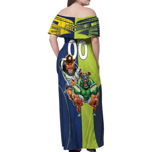 Custom Raiders and Cowboys Family Matching Off Shoulder Maxi Dress and Hawaiian Shirt Together Sporty Style