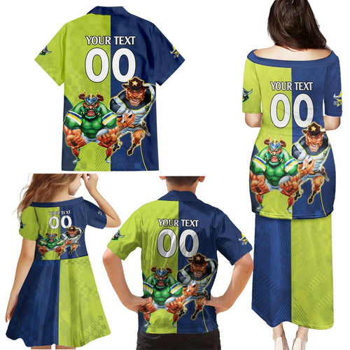 Custom Raiders and Cowboys Family Matching Puletasi and Hawaiian Shirt Together Sporty Style