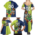 Custom Raiders and Cowboys Family Matching Summer Maxi Dress and Hawaiian Shirt Together Sporty Style