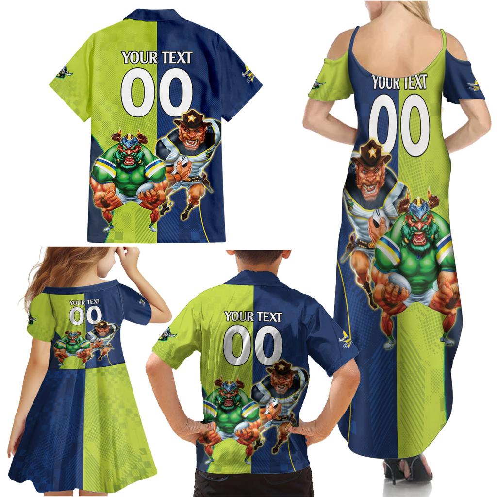 Custom Raiders and Cowboys Family Matching Summer Maxi Dress and Hawaiian Shirt Together Sporty Style
