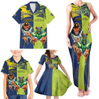 Custom Raiders and Cowboys Family Matching Tank Maxi Dress and Hawaiian Shirt Together Sporty Style