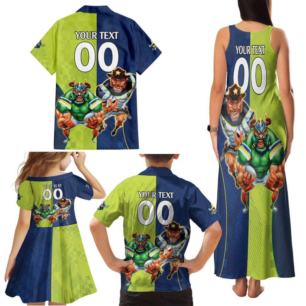 Custom Raiders and Cowboys Family Matching Tank Maxi Dress and Hawaiian Shirt Together Sporty Style