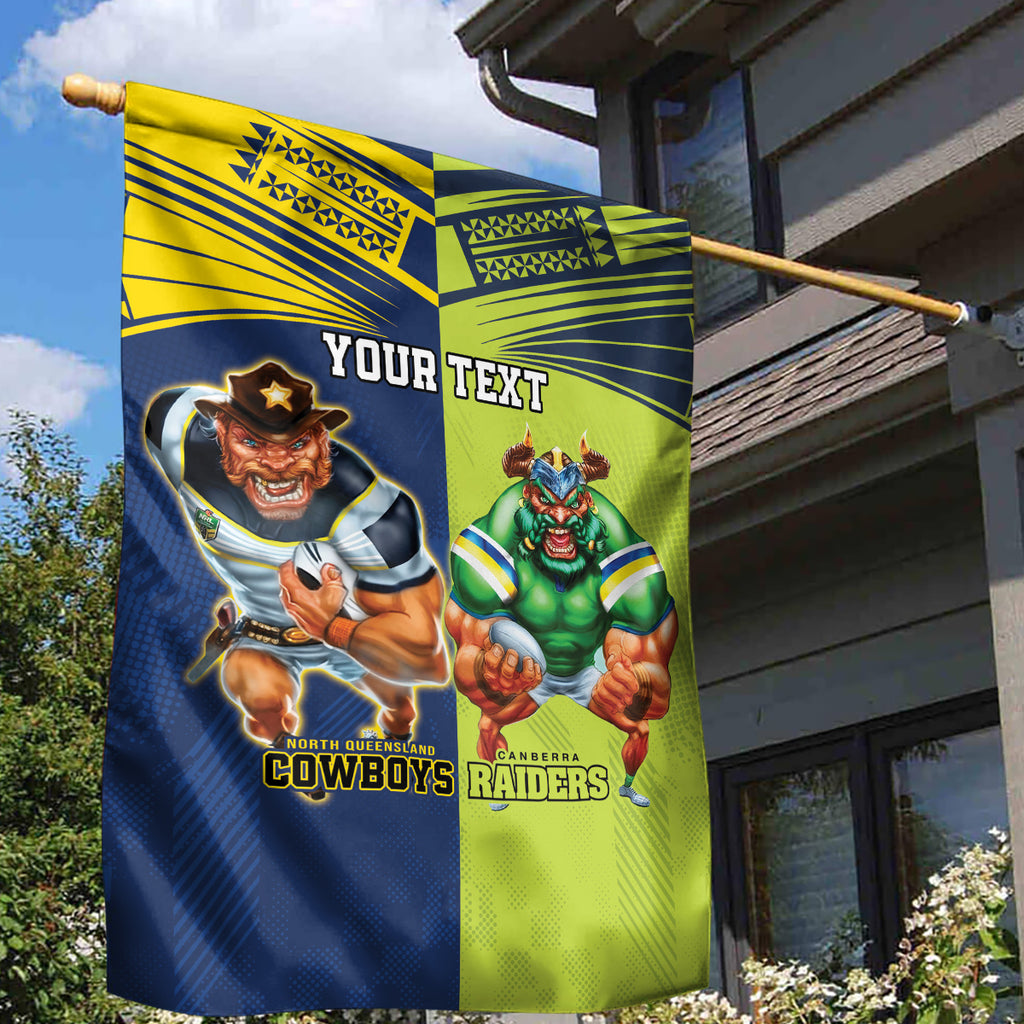 Custom Raiders and Cowboys Garden Flag Together Sporty Style