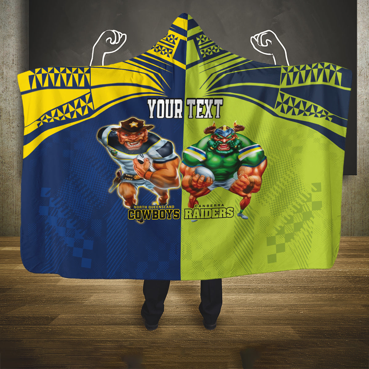 Custom Raiders and Cowboys Hooded Blanket Together Sporty Style