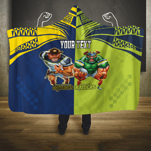 Custom Raiders and Cowboys Hooded Blanket Together Sporty Style