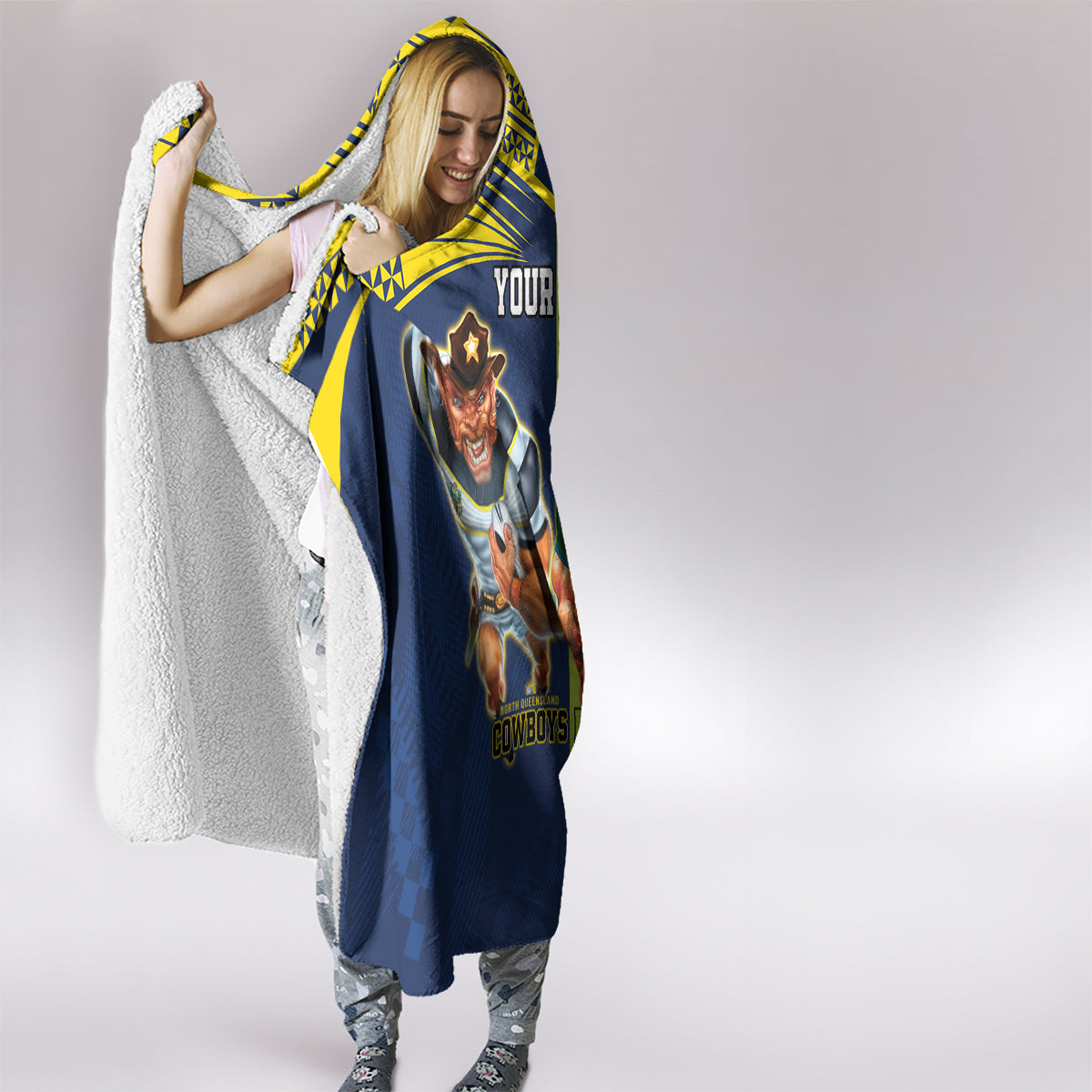 Custom Raiders and Cowboys Hooded Blanket Together Sporty Style