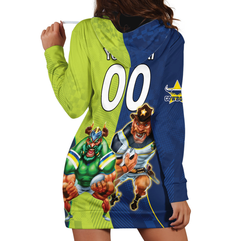 Custom Raiders and Cowboys Hoodie Dress Together Sporty Style