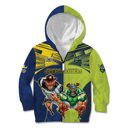 Custom Raiders and Cowboys Kid Hoodie Together Sporty Style