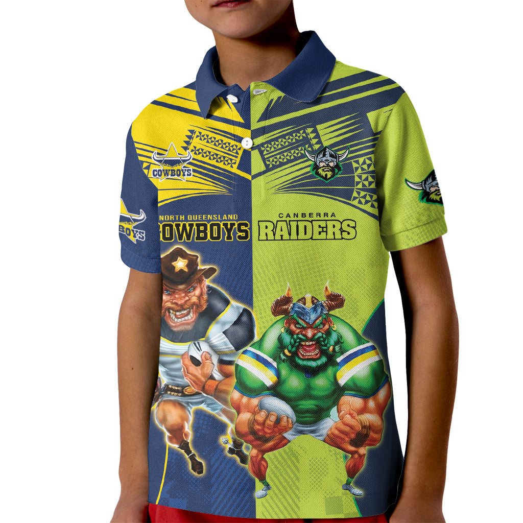 Custom Raiders and Cowboys Kid Polo Shirt Together Sporty Style