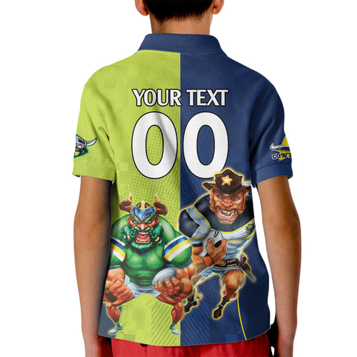 Custom Raiders and Cowboys Kid Polo Shirt Together Sporty Style
