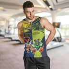 Custom Raiders and Cowboys Men Tank Top Together Sporty Style